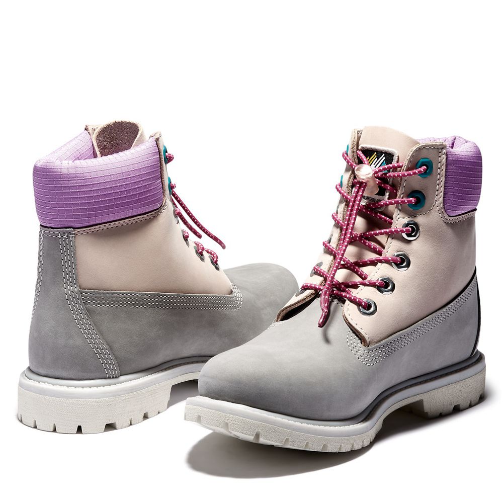 Bocanci 6-Inch Timberland Dama Gri - Premium Waterproof - Romania - KPDRYI864